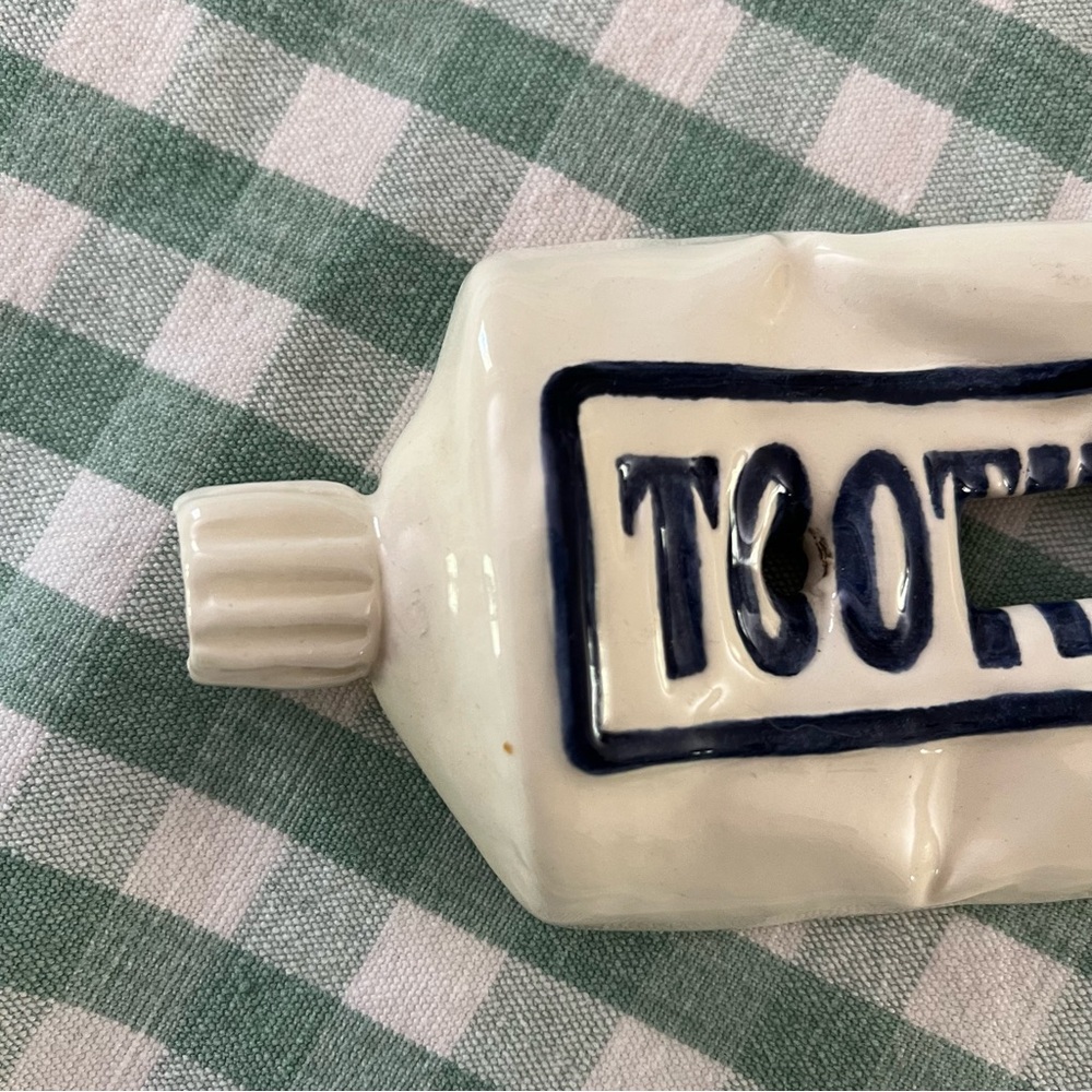Vintage Handmade Light Switch Cover Toothpaste Bathroom Kitschy Cute! - Picture 8 of 8